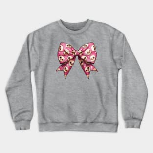 Coquette Ribbon With Cute Skulls Crewneck Sweatshirt